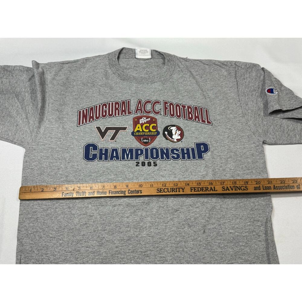Champion Gray Shirt Large Virginia Tech vs Florida State Seminoles 2005 - Picture 7 of 9